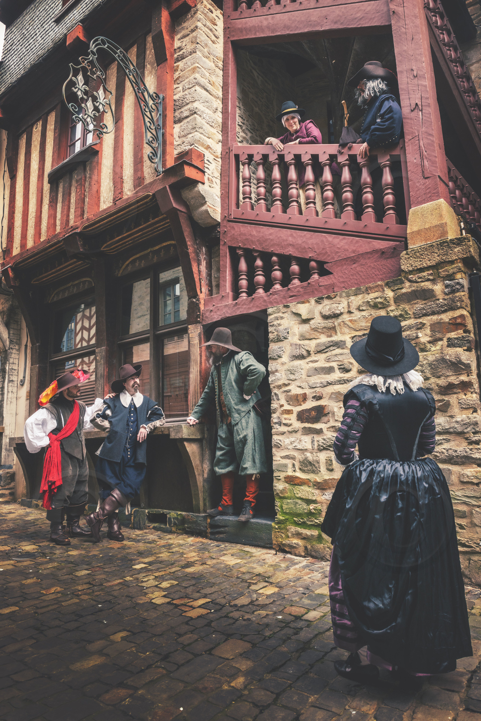 1624 - Au devant d'une maison bourgeoise de Vitré